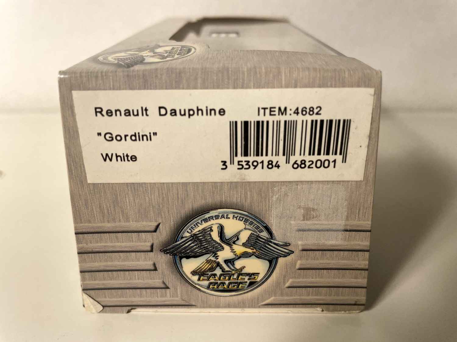 Renault Dauphine Gordini biała z niebieskimi paskami (LEGEND SERIES)