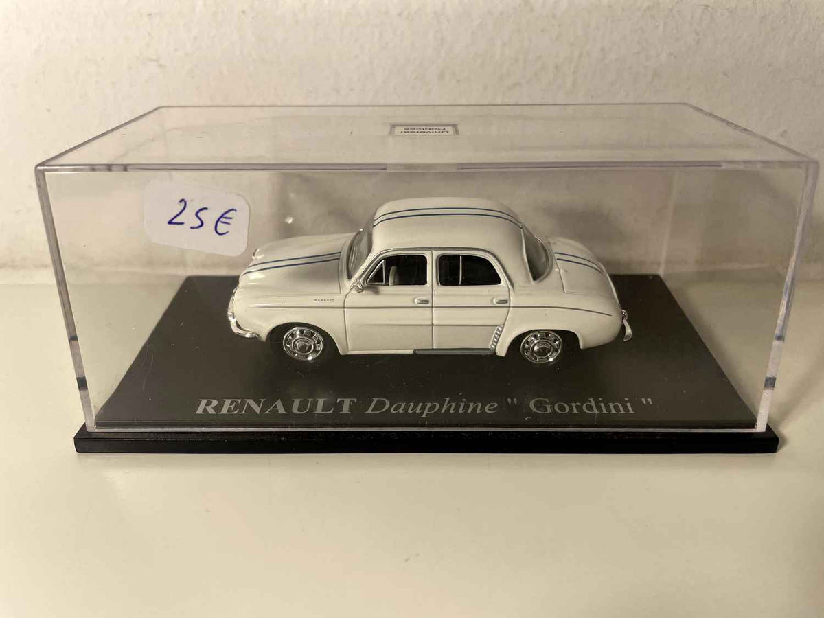 Renault Dauphine Gordini biała z niebieskimi paskami (LEGEND SERIES)
