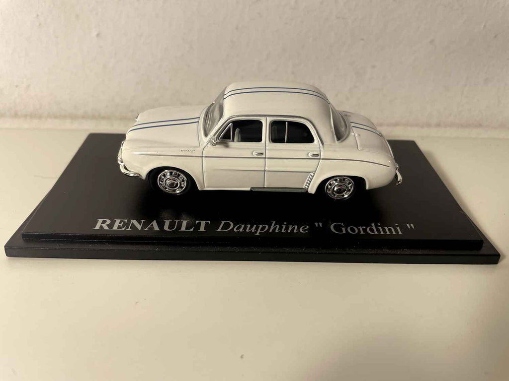 Renault Dauphine Gordini biała z niebieskimi paskami (LEGEND SERIES)