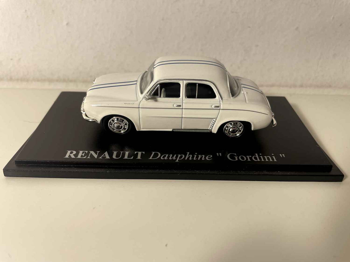 Renault Dauphine Gordini biała z niebieskimi paskami (LEGEND SERIES)