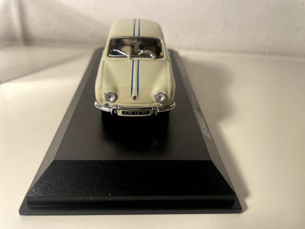 Renault Dauphine 1093 w kolorze jasnego białego z niebieskimi paskami - NOREV