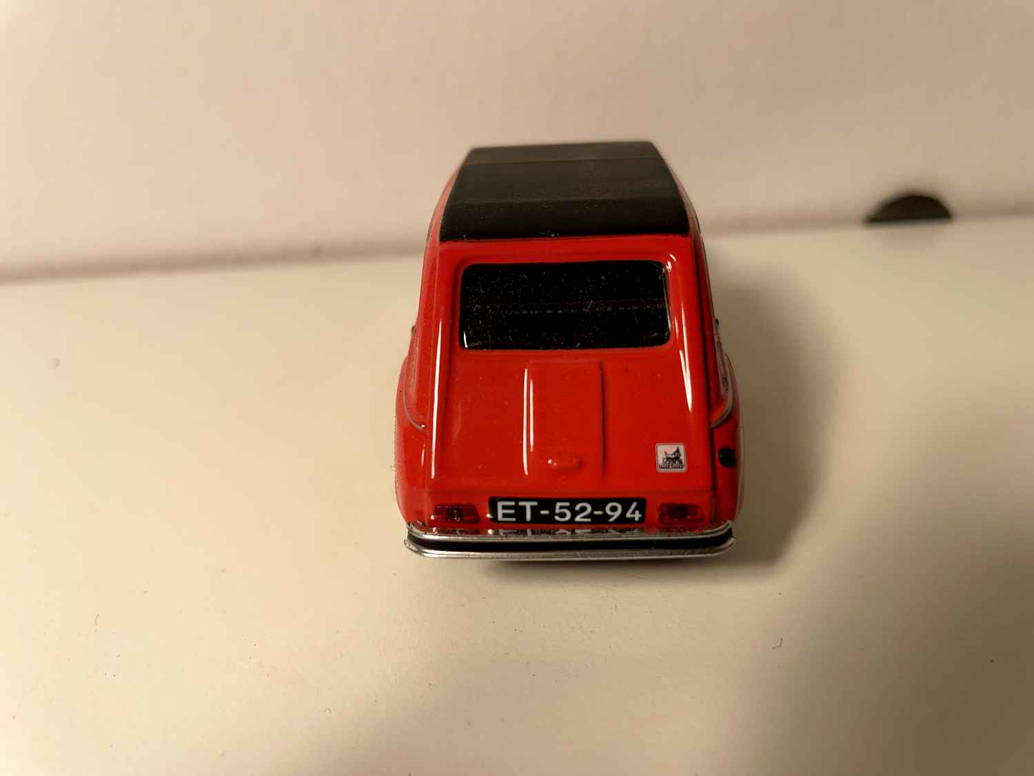 Citroën Dyane rout an schwaarz Dack - Norev (an der Blister)