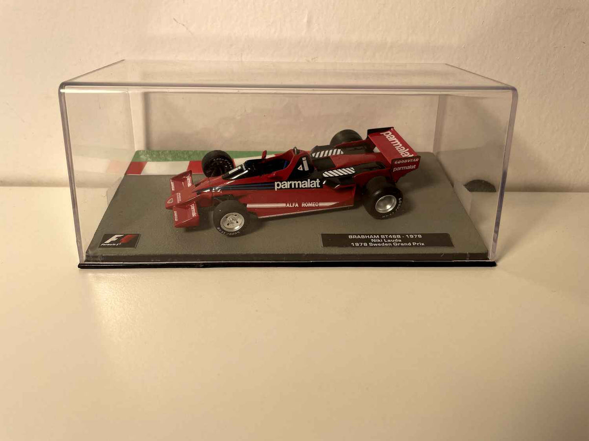 Brabham BT46B rouge et noire numéro 1 - Formule 1 - grand prix de Suède de 1978 (Niki Lauda)