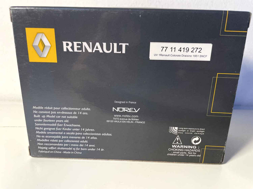 Renault Colorale Draisienne schwaarz (Duerfbox rechteck) - NOREV