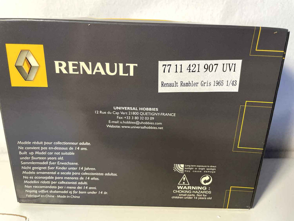 Renault Rambler noire de 1965 (coffret boite rectangle) - Universal Hobbies