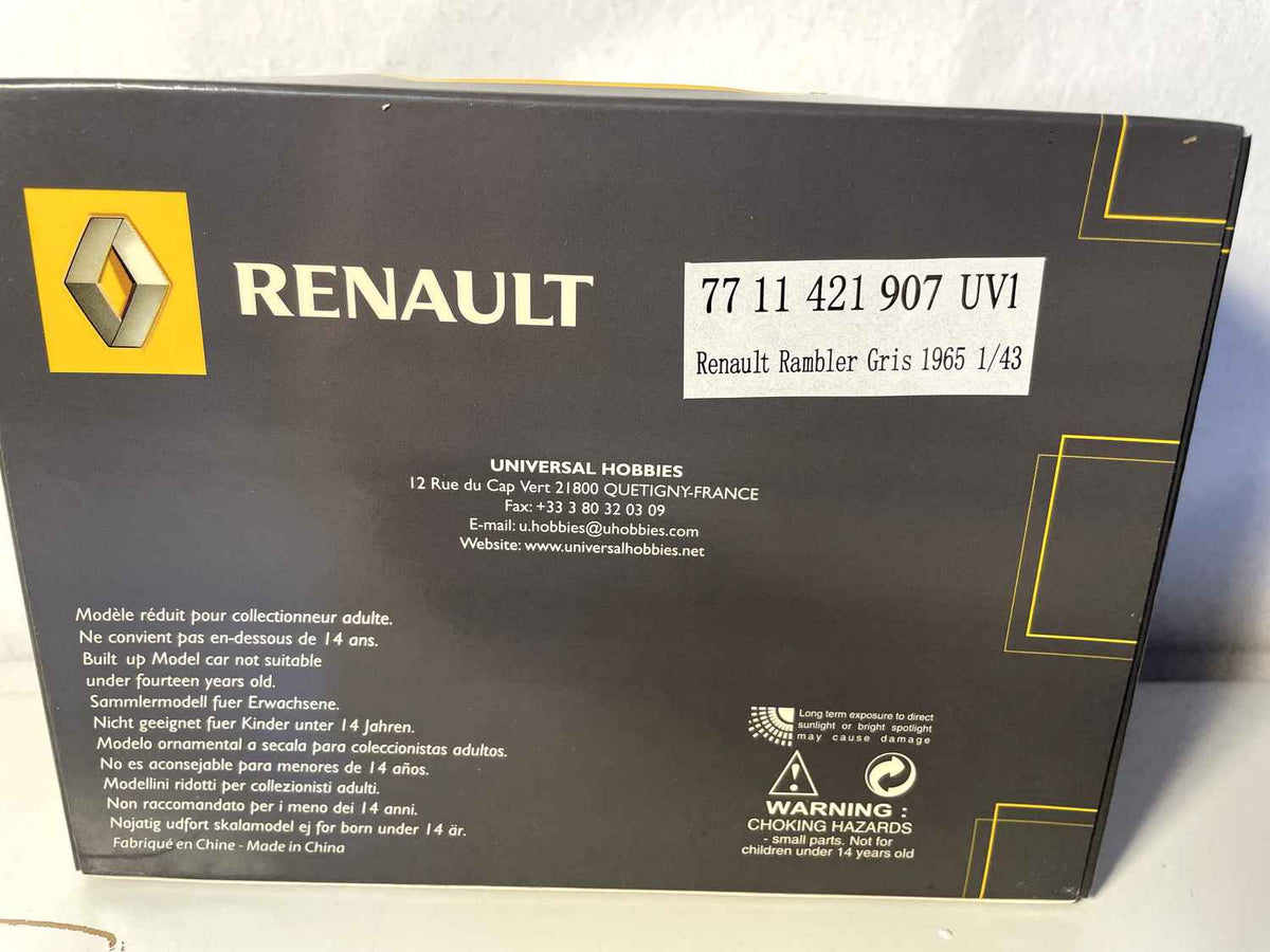 Renault Rambler noire de 1965 (coffret boite rectangle) - Universal Hobbies