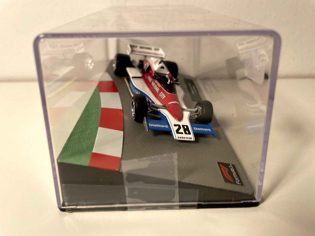 Penske PC4 blanche, rouge et bleue numéro 28 de 1976 - Formule 1 - John Watson