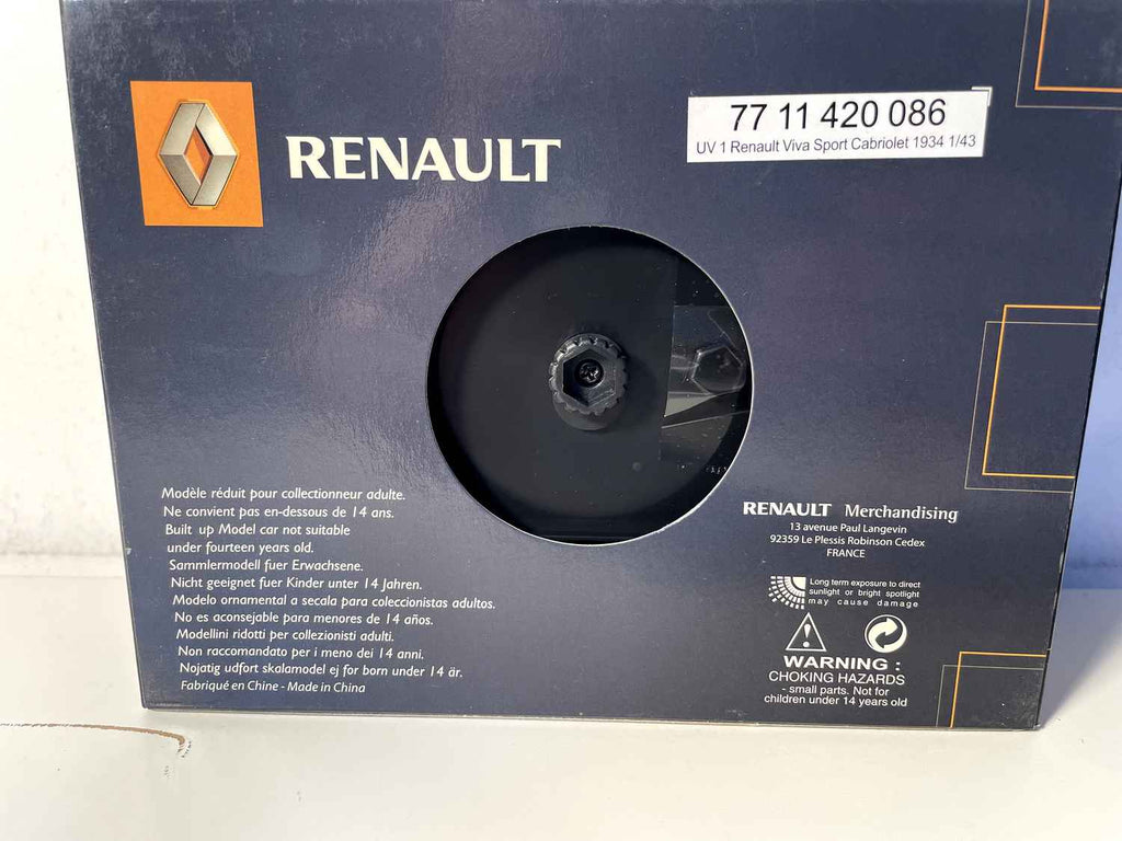 Renault Vivasport cabriolet bordowy i beżowy z 1934 roku (coffret boite rectangle)