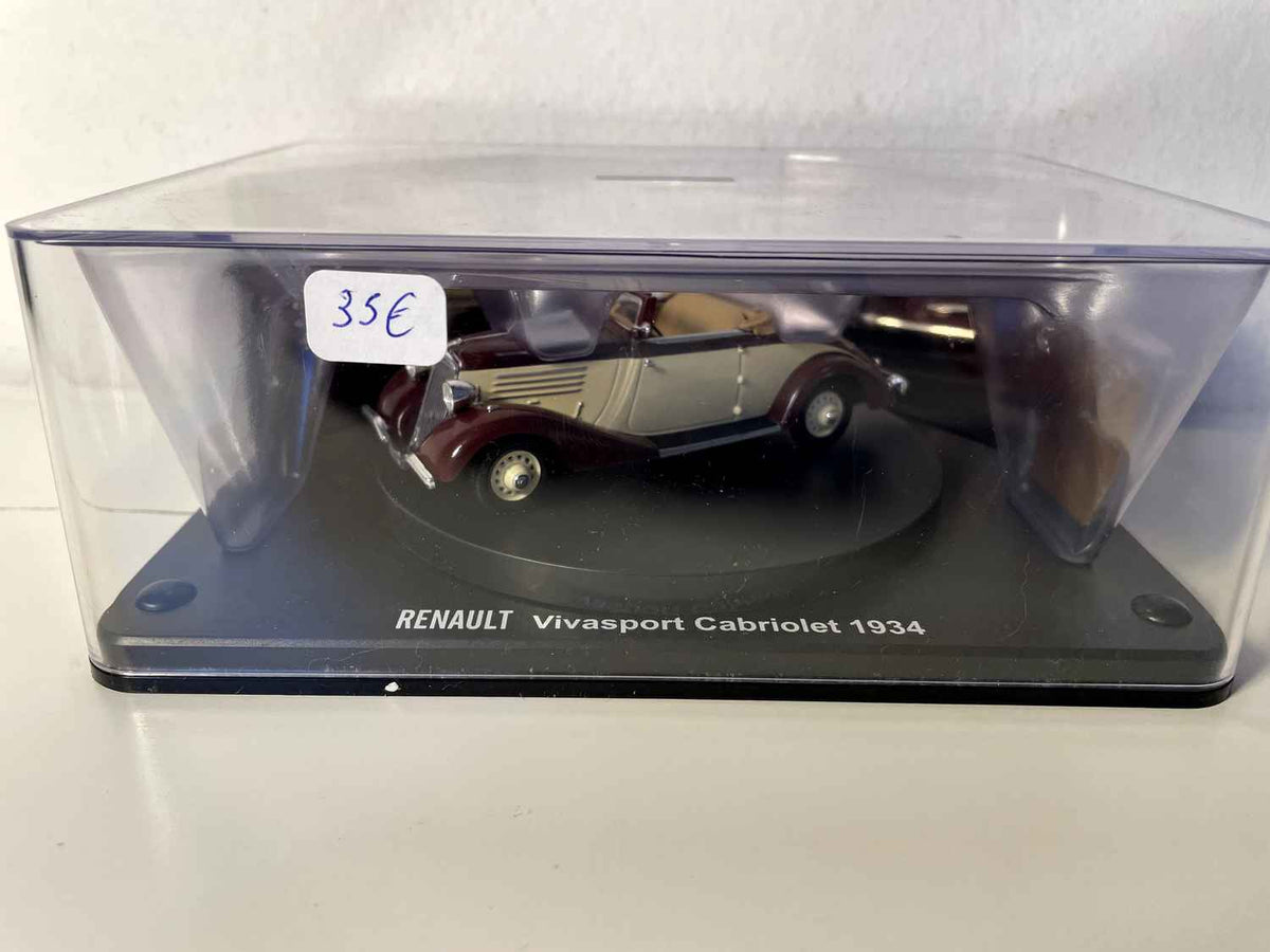 Renault Vivasport cabriolet bordowy i beżowy z 1934 roku (coffret boite rectangle)