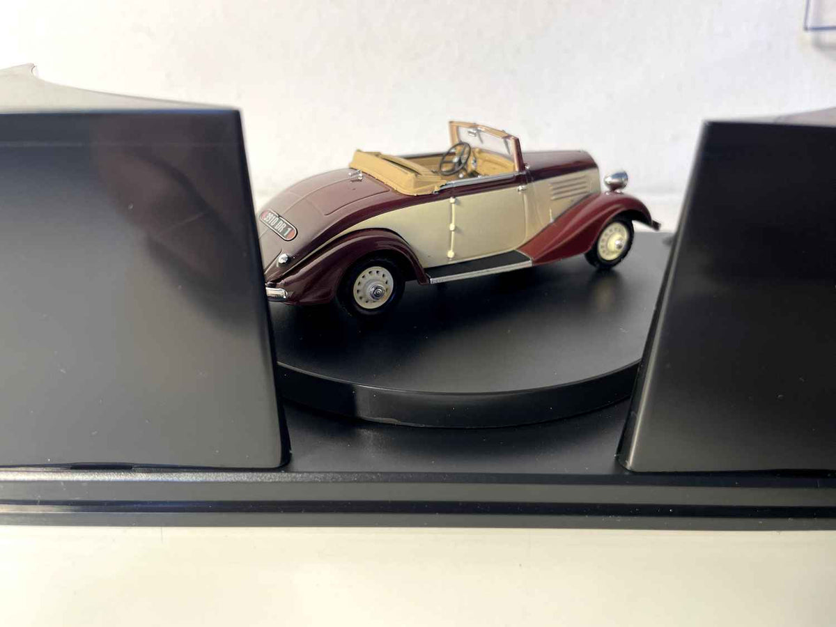 Renault Vivasport cabriolet bordowy i beżowy z 1934 roku (coffret boite rectangle)