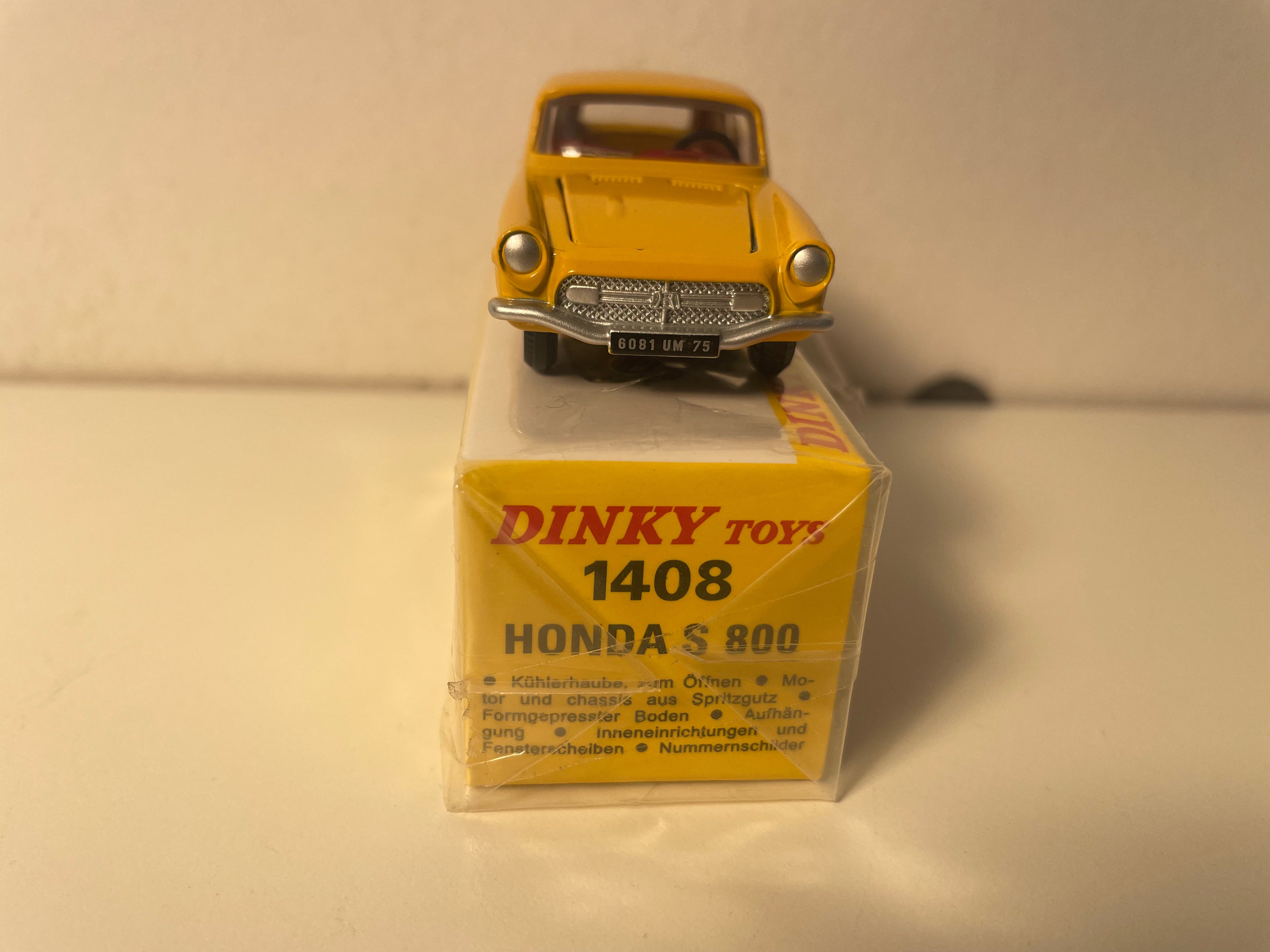 Honda S800 giel Dinky-Toys (Atlas Editioun) - N°1408