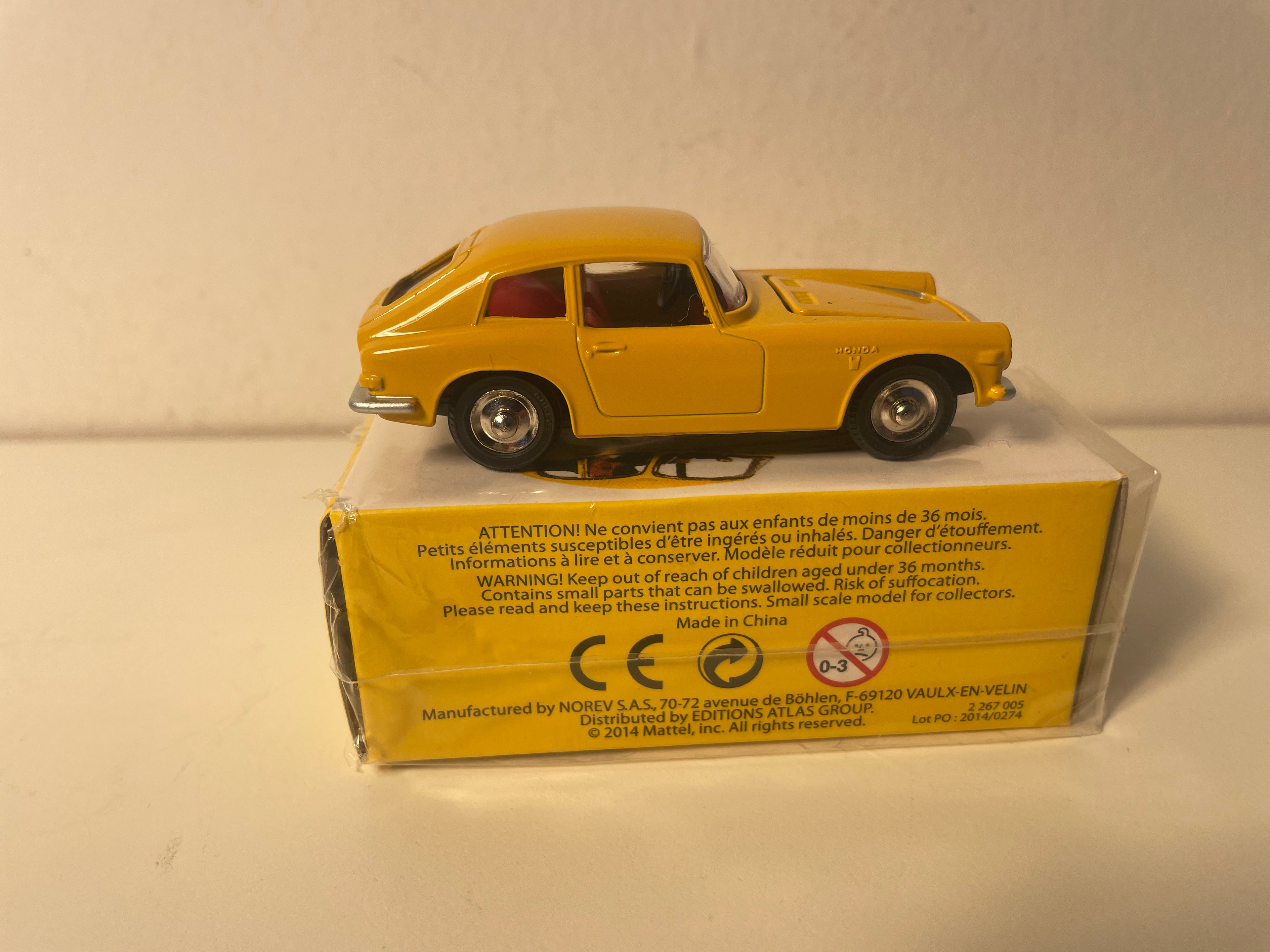 Honda S800 giel Dinky-Toys (Atlas Editioun) - N°1408