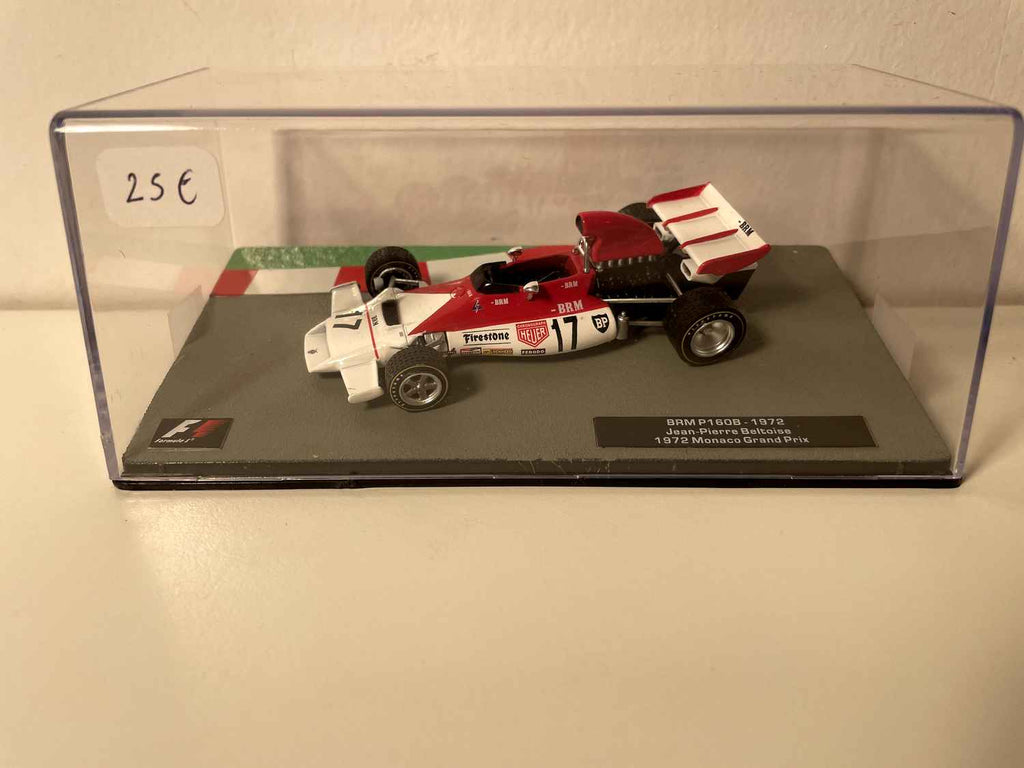 BRM P160B blanche et rouge numéro 17 - Formule 1 - grand prix de Monaco de 1972 (Jean-Pierre Beltoise)