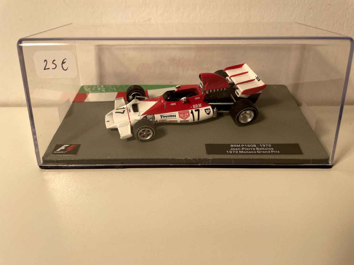 BRM P160B blanche et rouge numéro 17 - Formule 1 - grand prix de Monaco de 1972 (Jean-Pierre Beltoise)