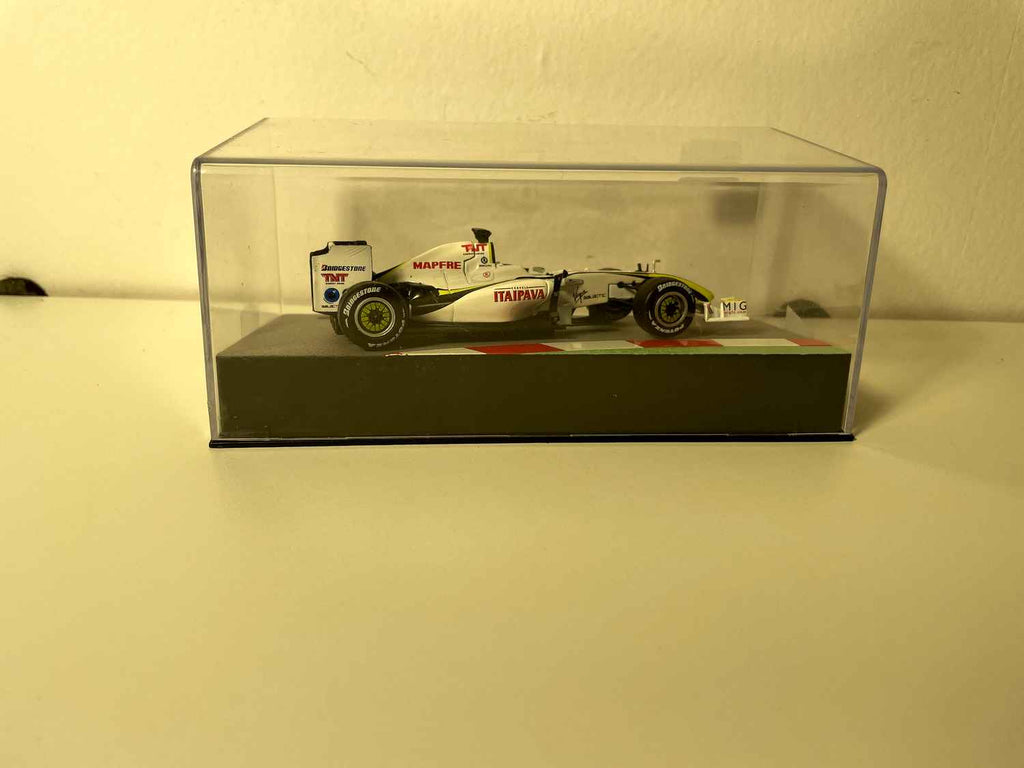 Brawn GP 01 blanche, noire et jaune numéro 22 de 2009 - Formule 1 - Jenson Button