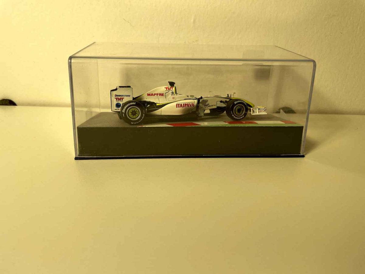 Brawn GP 01 blanche, noire et jaune numéro 22 de 2009 - Formule 1 - Jenson Button