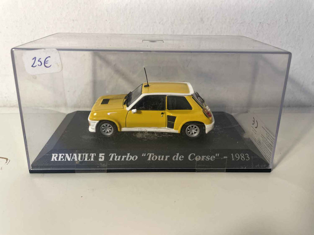 Renault 5 Turbo żółta i biała - rajd Tour de Corse 1983 (pudełko plexi)
