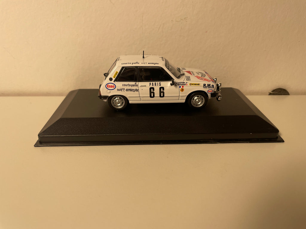 Peugeot 104 ZS white number 66 - Monte-Carlo rally 1982