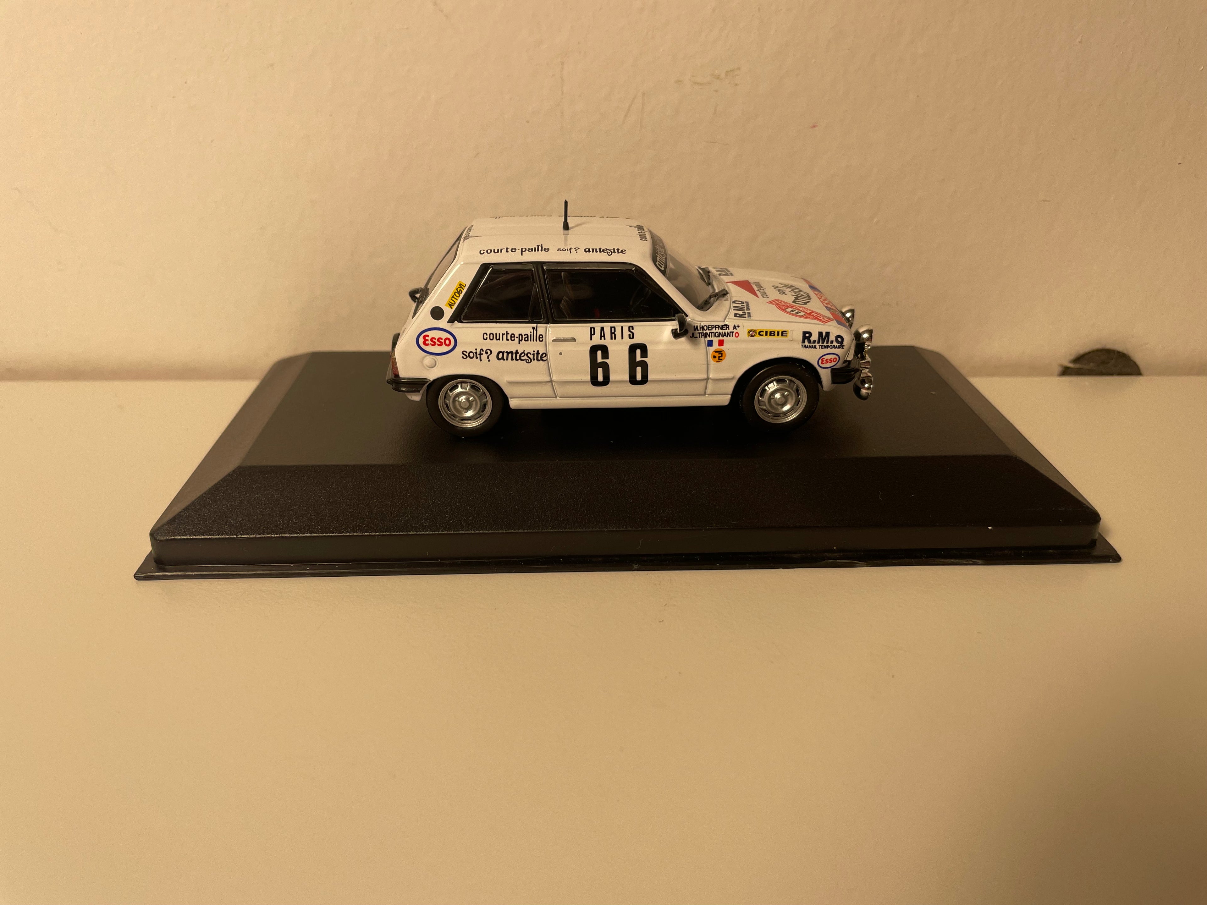 Peugeot 104 ZS white number 66 - Monte-Carlo rally 1982
