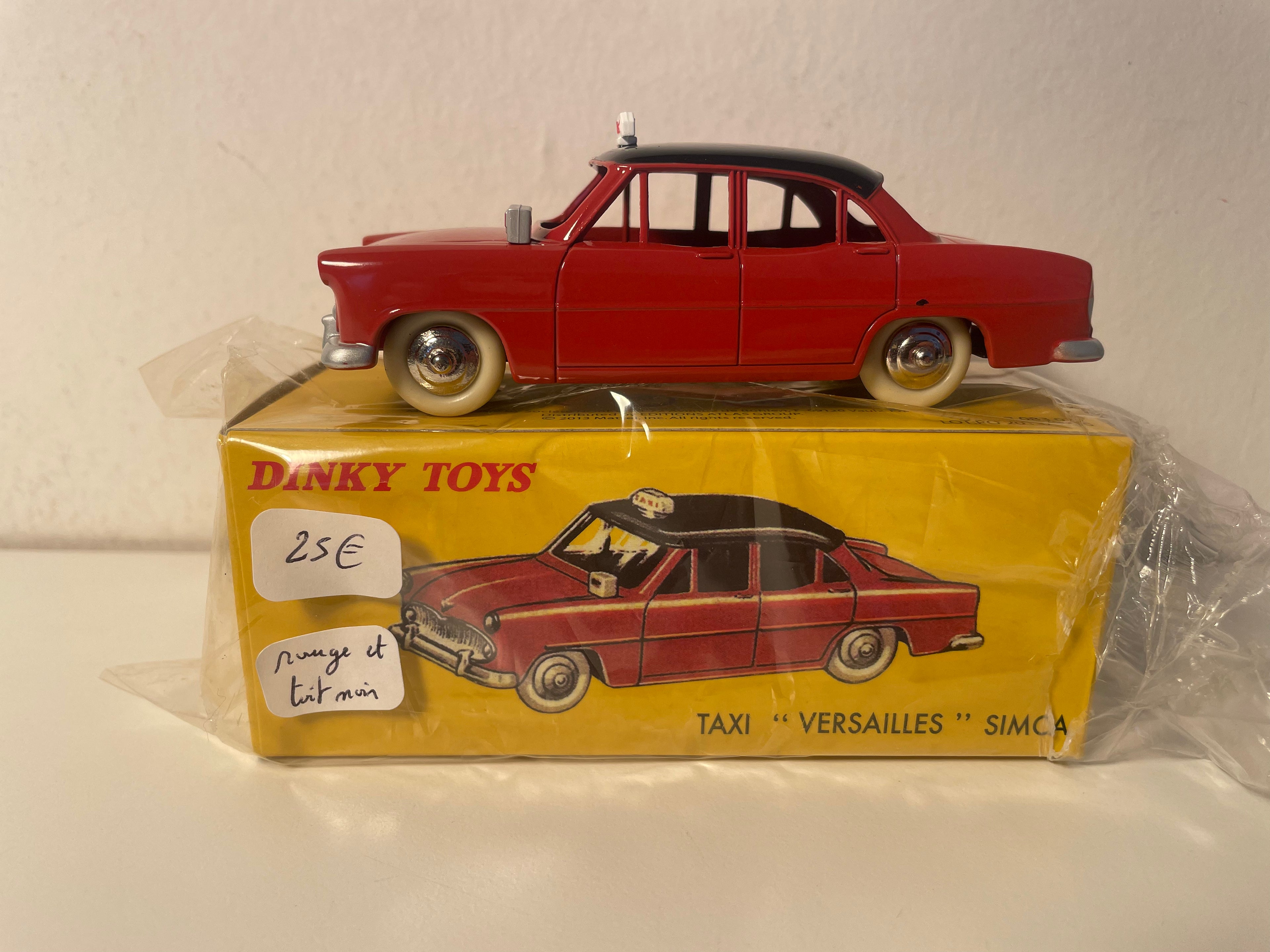 Simca Versailles TAXI roude schmaach an schwaarz DACH PROTOTYPE Dinky-Toys (Editiounen Atlas) - N°24 ZT