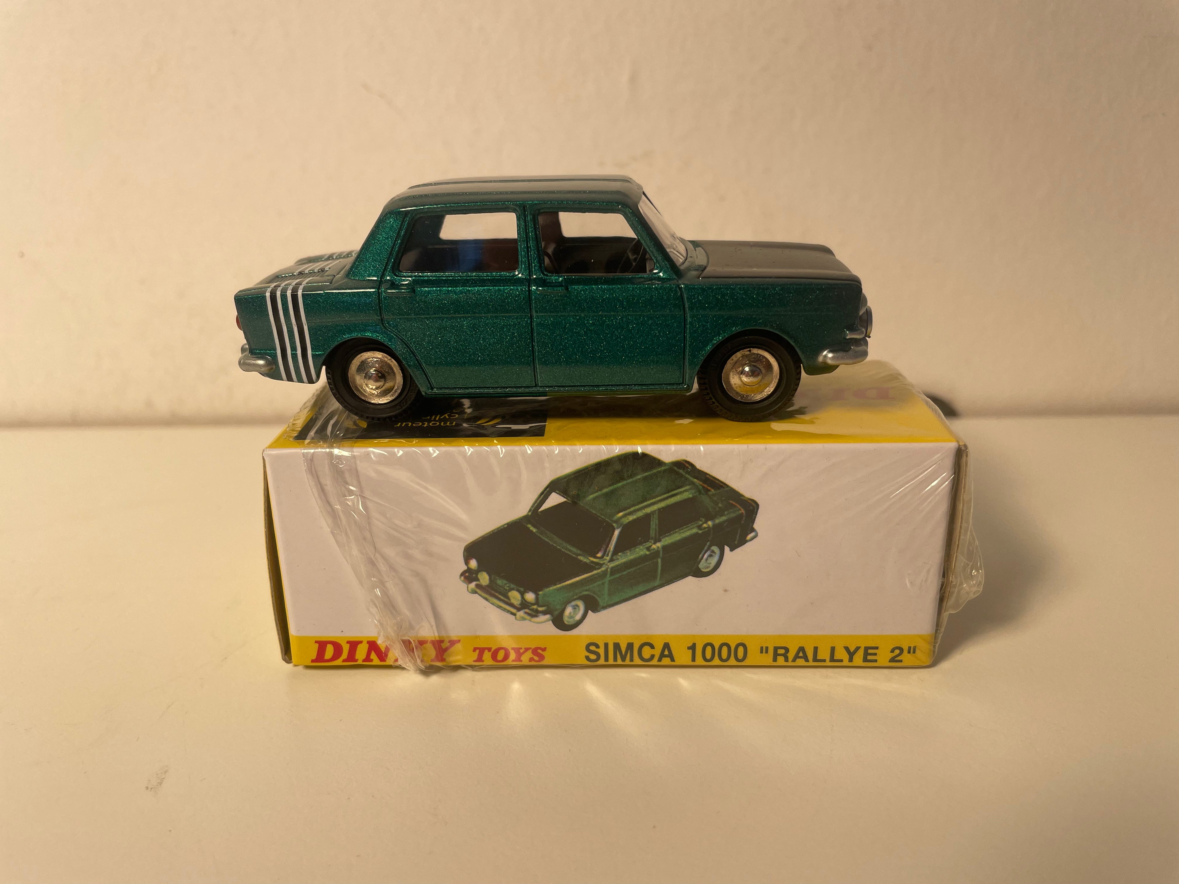 Simca 1000 Rallye 2 verte et capot noir PROTOTYPE Dinky-Toys (éditions Atlas) - N°520