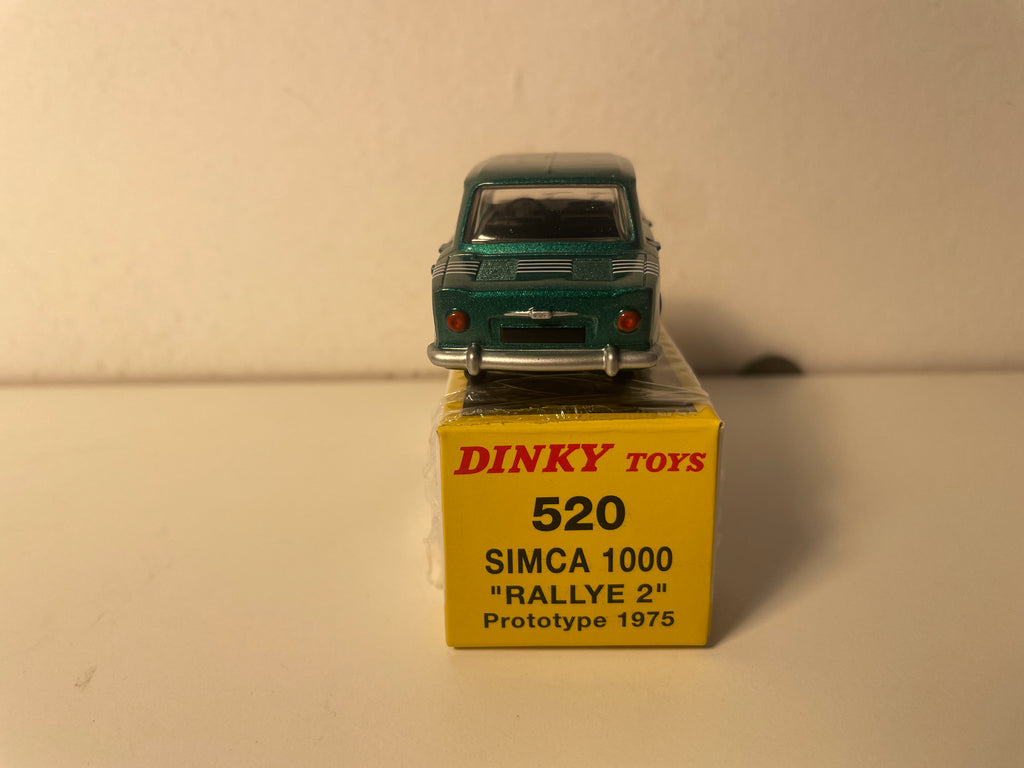 Simca 1000 Rallye 2 verte et capot noir PROTOTYPE Dinky-Toys (éditions Atlas) - N°520