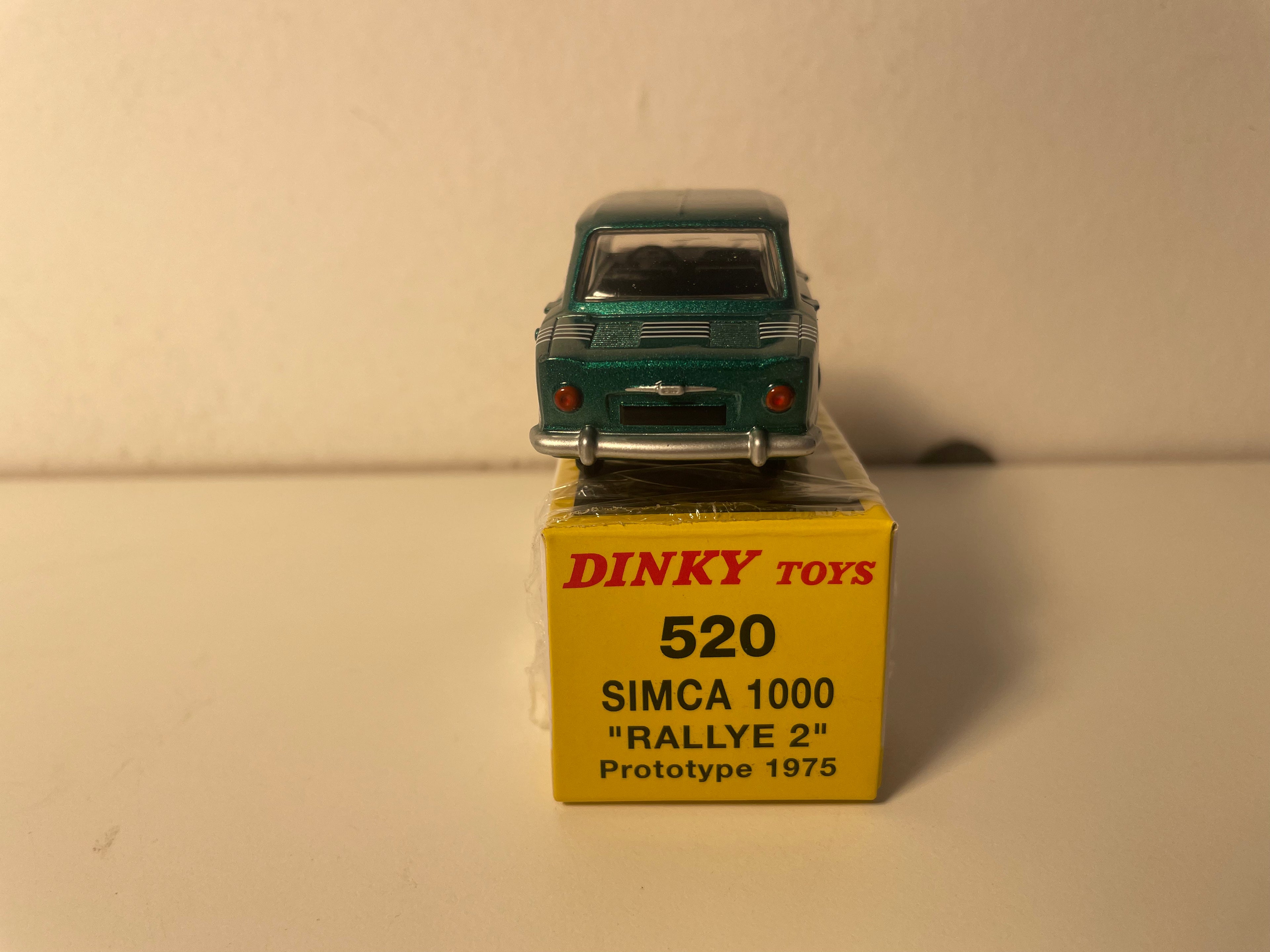 Simca 1000 Rallye 2 verte et capot noir PROTOTYPE Dinky-Toys (éditions Atlas) - N°520