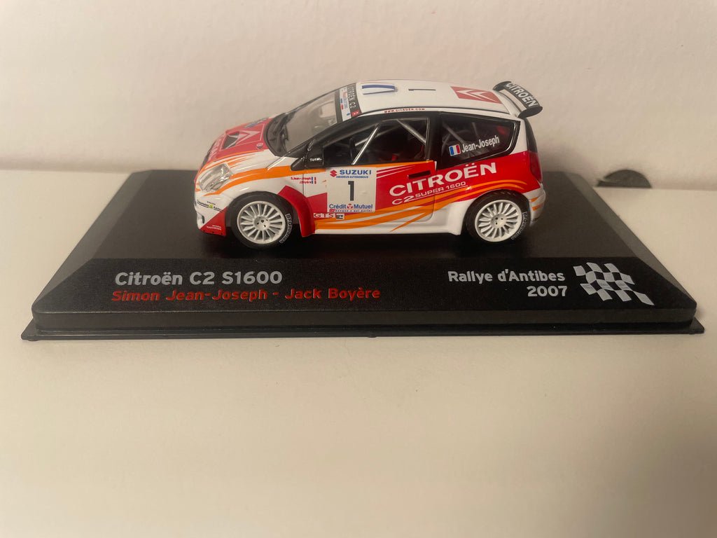 Citroën C2 S1600 branca, vermelha e laranja número 1 - Rally de Antibes 2007