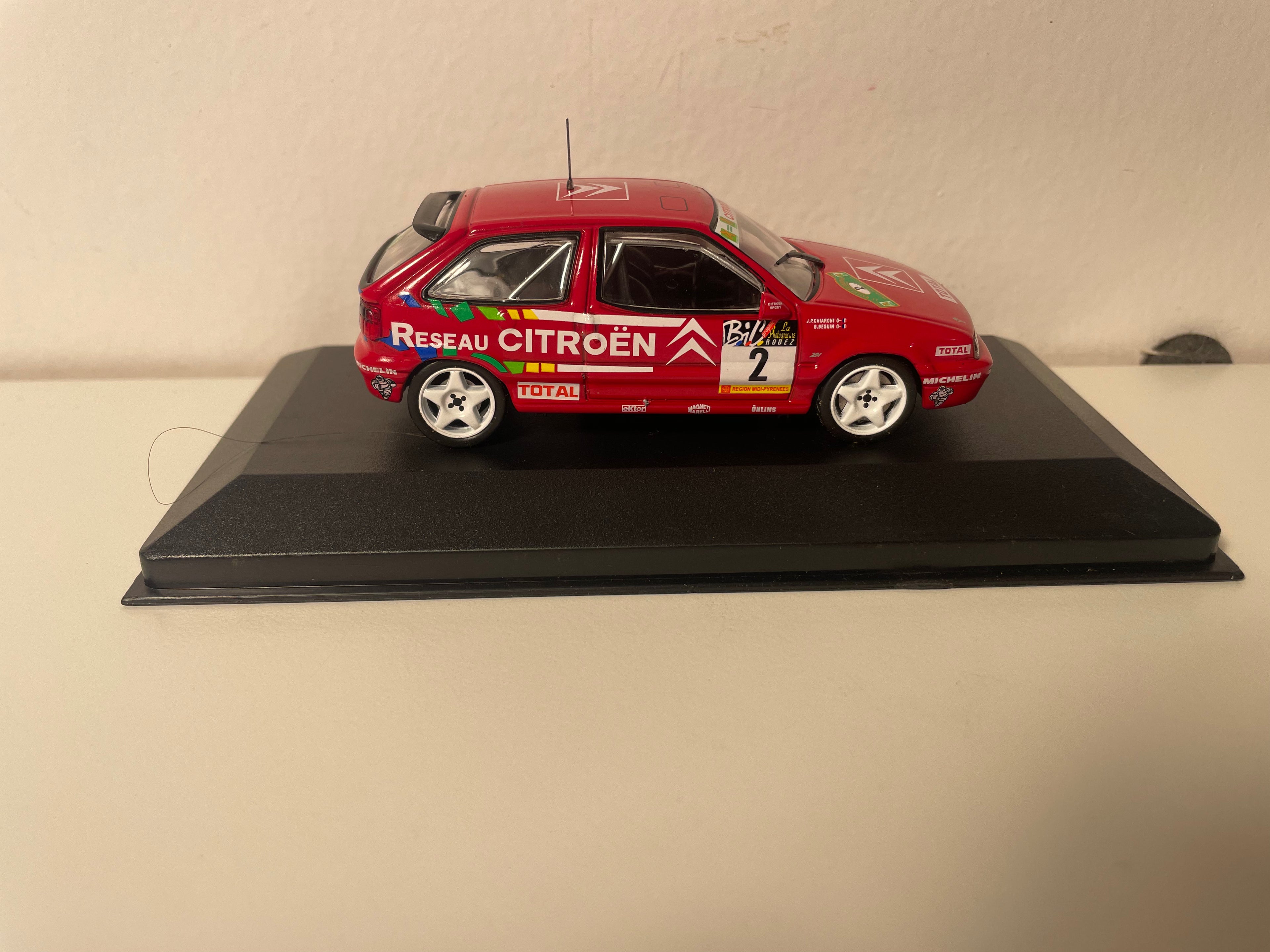Citroën ZX 16V Rood Nummer 2 - Rally van Rouergue 1994
