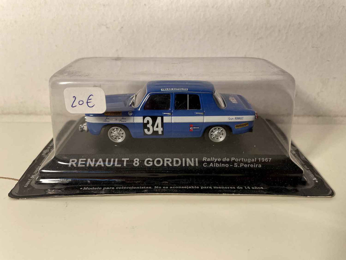 Renault 8 Gordini azul número 34 - rally de Portugal de 1967