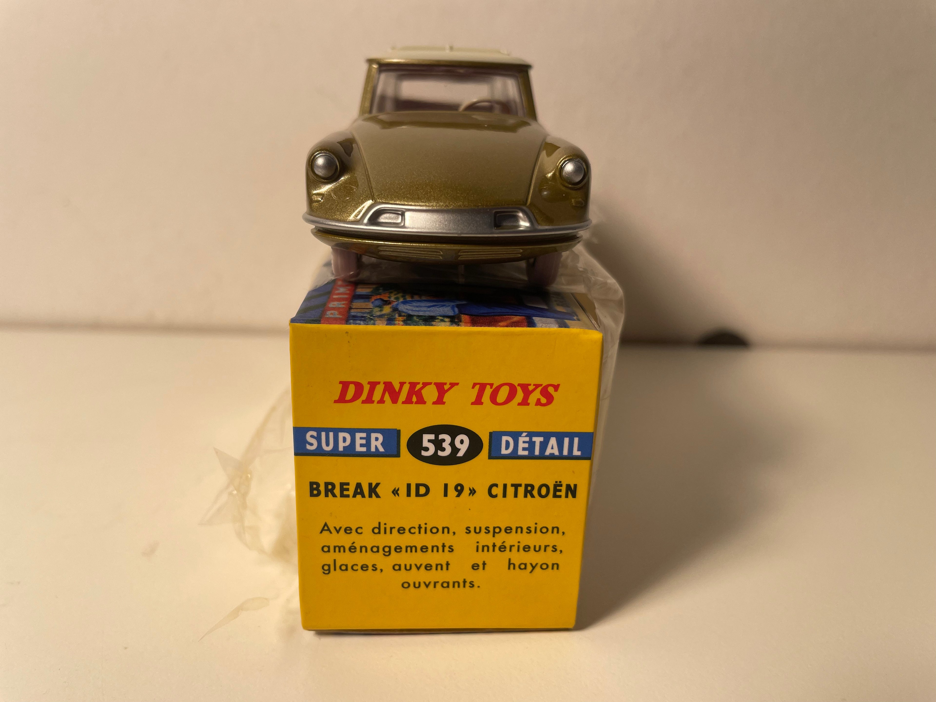 Citroën ID 19 stationwagen bruin met lichtbeige dak Dinky-Toys (Atlas edities) - Nr. 539