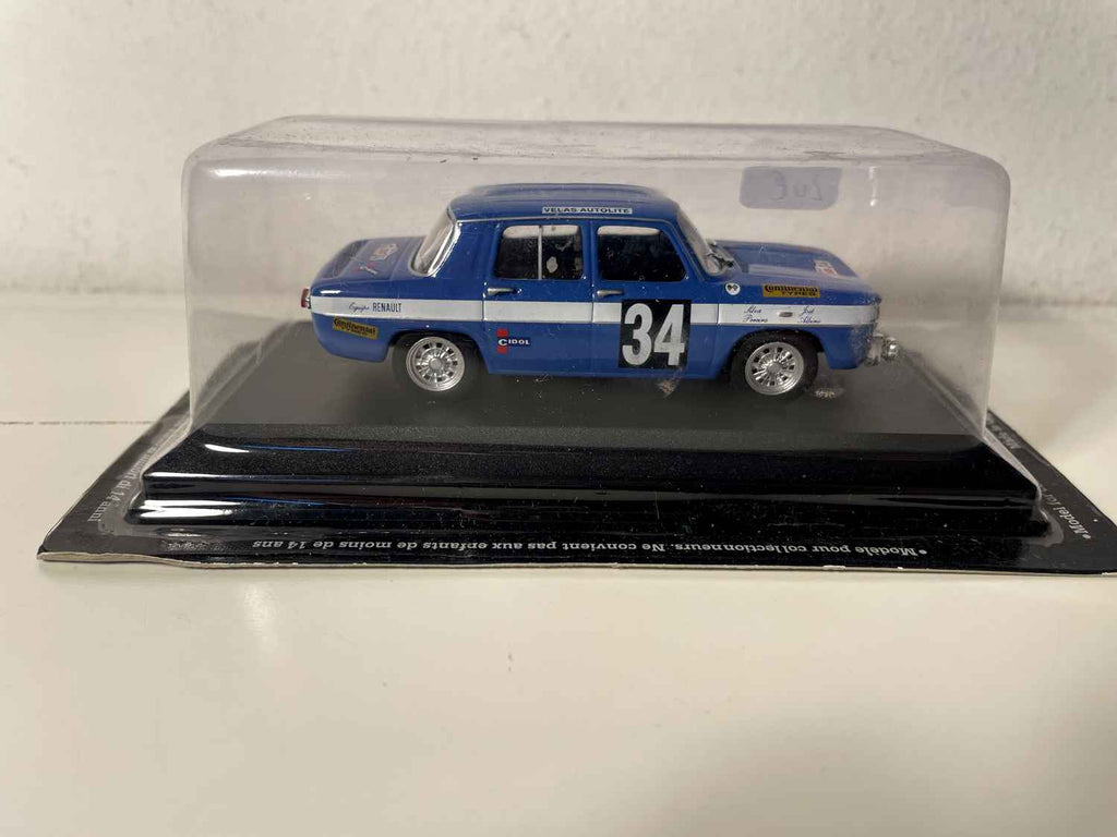 Renault 8 Gordini azul número 34 - rally de Portugal de 1967