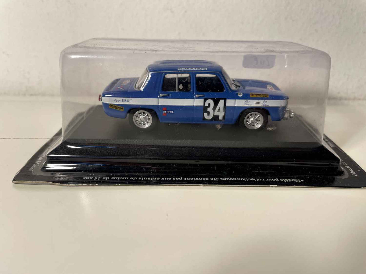 Renault 8 Gordini azul número 34 - rally de Portugal de 1967
