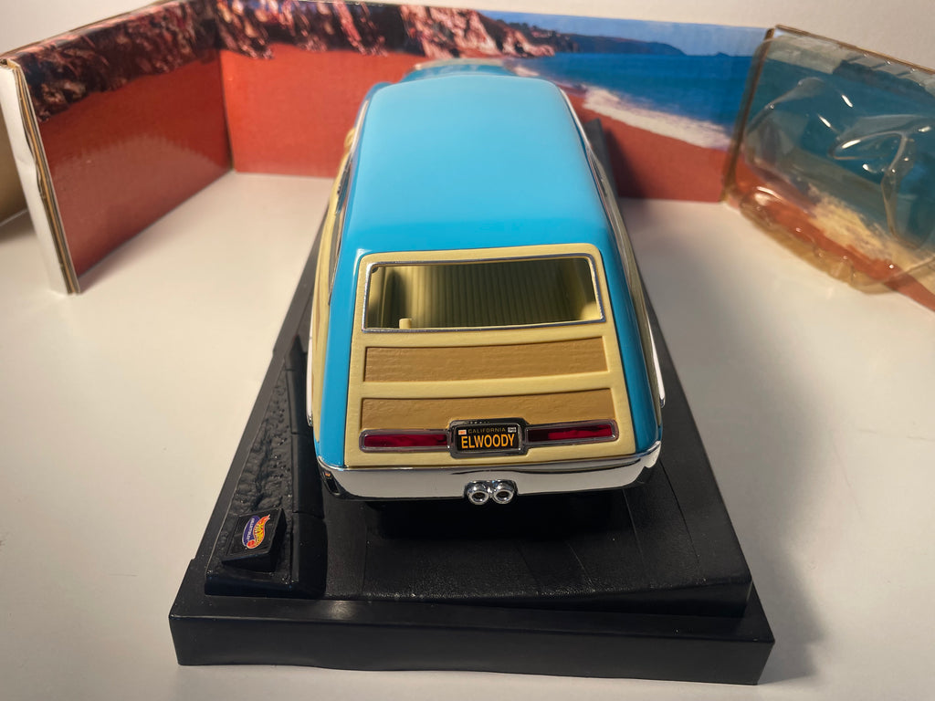 Merc Woodie blu e marrone del 1950 - auto americana - HOTWHEELS (Scala: 1/18)