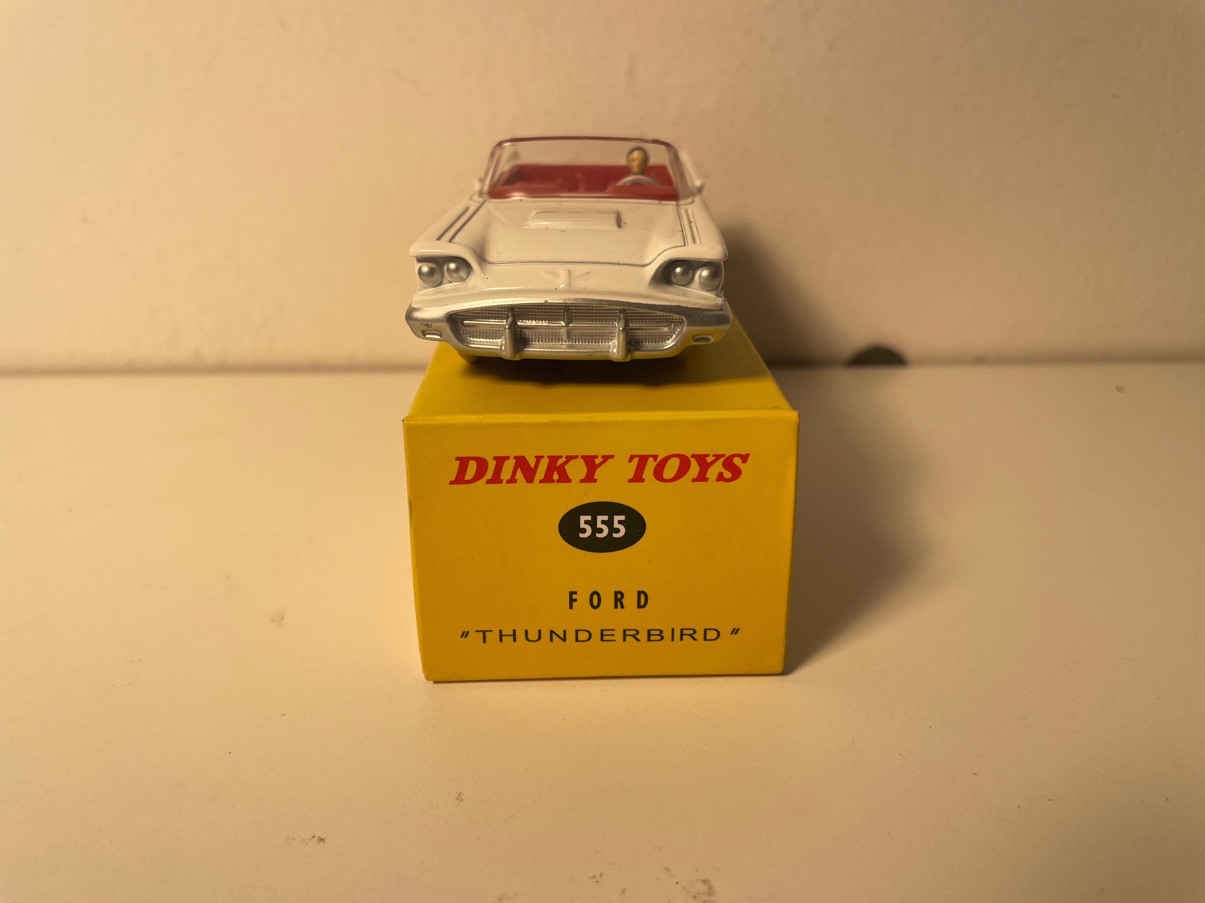 Ford Thunderbird cabriolet blanco roto Dinky-Toys 'ediciones Atlas) - N°555