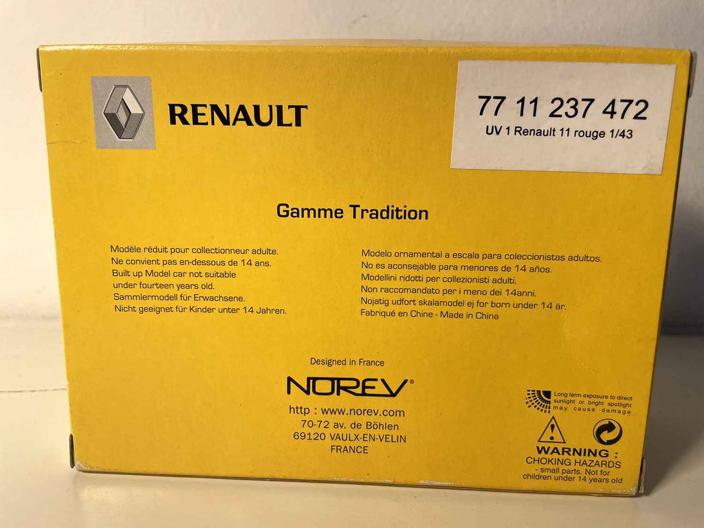 Renault 11 TXE rossa del 1983 (cofanetto rettangolare)