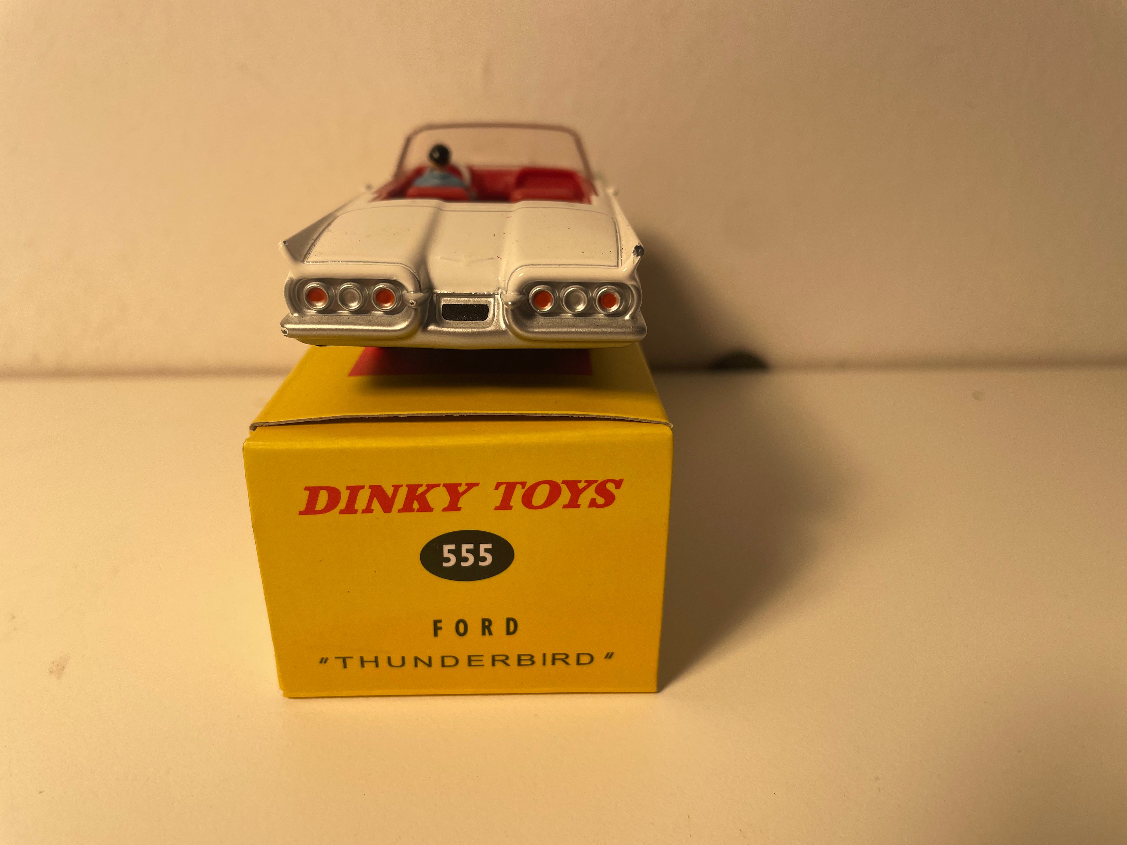 Ford Thunderbird cabriolet blanco roto Dinky-Toys 'ediciones Atlas) - N°555