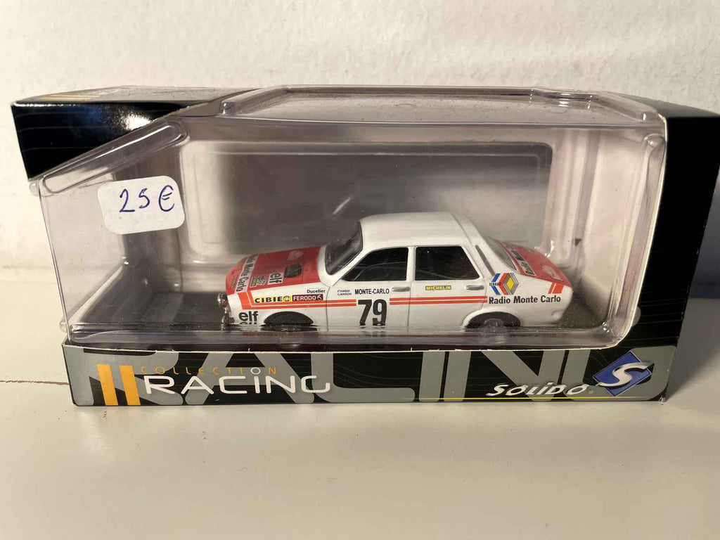 Renault 12 Gordini w białym i pomarańczowo-czerwonym kolorze numer 78 (Rallye de Monté-Carlo 1973)