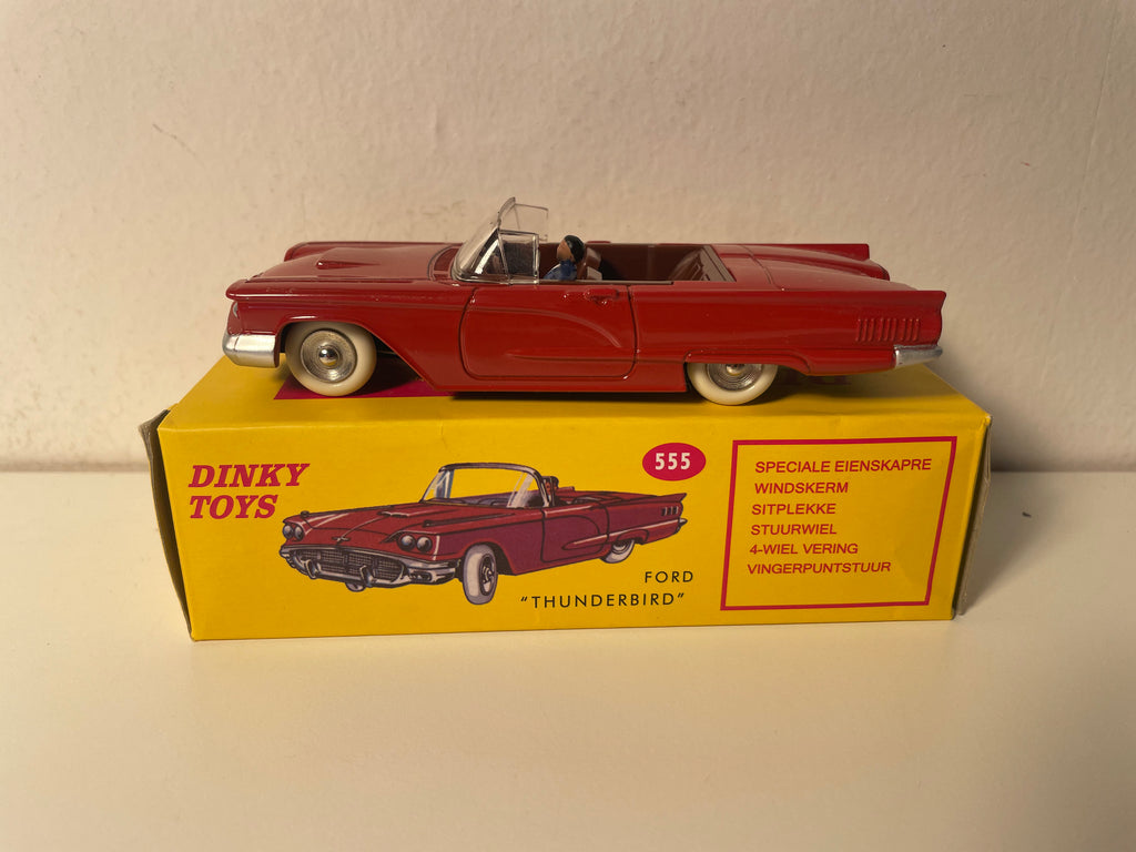 Ford Thunderbird cabriolet rosso scuro Dinky-Toys (edizioni Atlas) - N°555