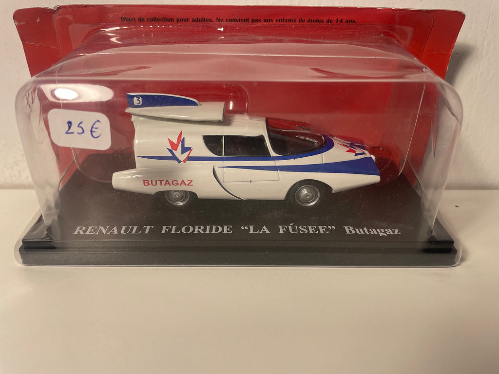 Renault Floride niebiesko-biała La Fusée BUTAGAZ - pojazd reklamowy Tour de France