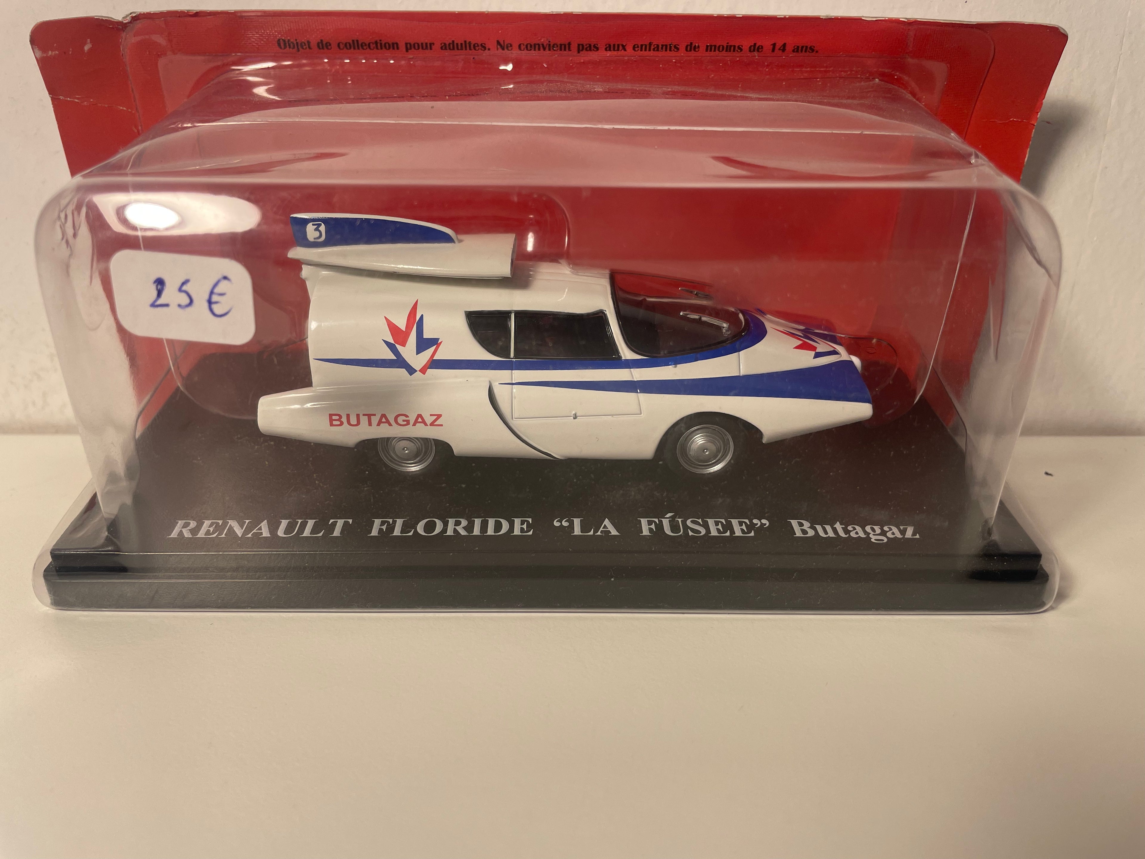 Renault Floride niebiesko-biała La Fusée BUTAGAZ - pojazd reklamowy Tour de France