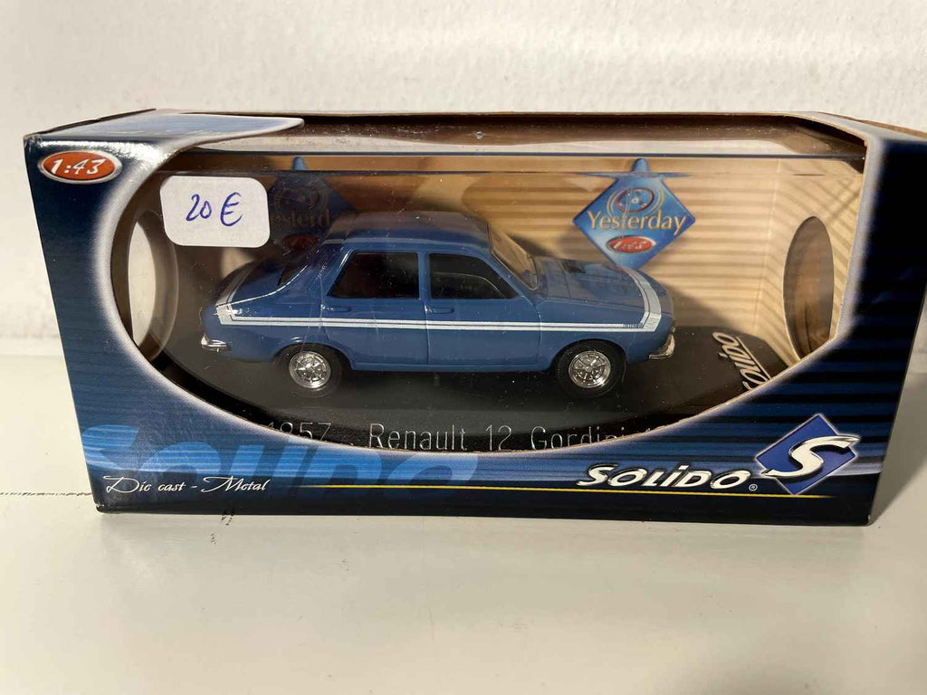 Renault 12 Gordini bleue de 1971 (Solido référence 1857) avec boite en carton