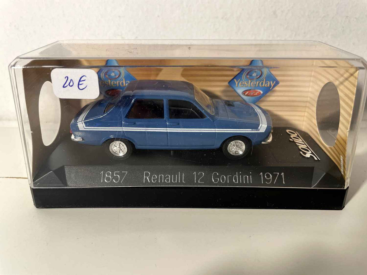 Bloe Renault 12 Gordini vun 1971 (Solido Referenz 1857)