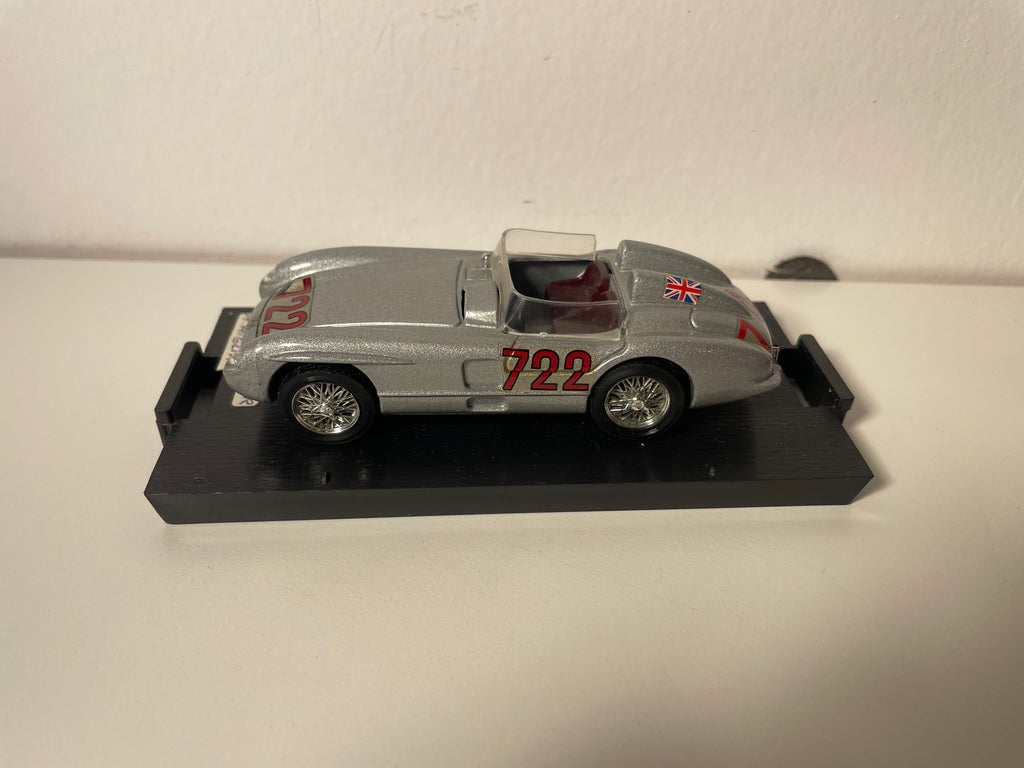 Mercedes 300 SLR Roadster Mille Miglia grise numéro 722 - BRUMM référence R190