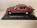 Mercedes-Benz 600 SEL Faarf Almandirot (bordeaux?) - HERPA Miniaturmodelle