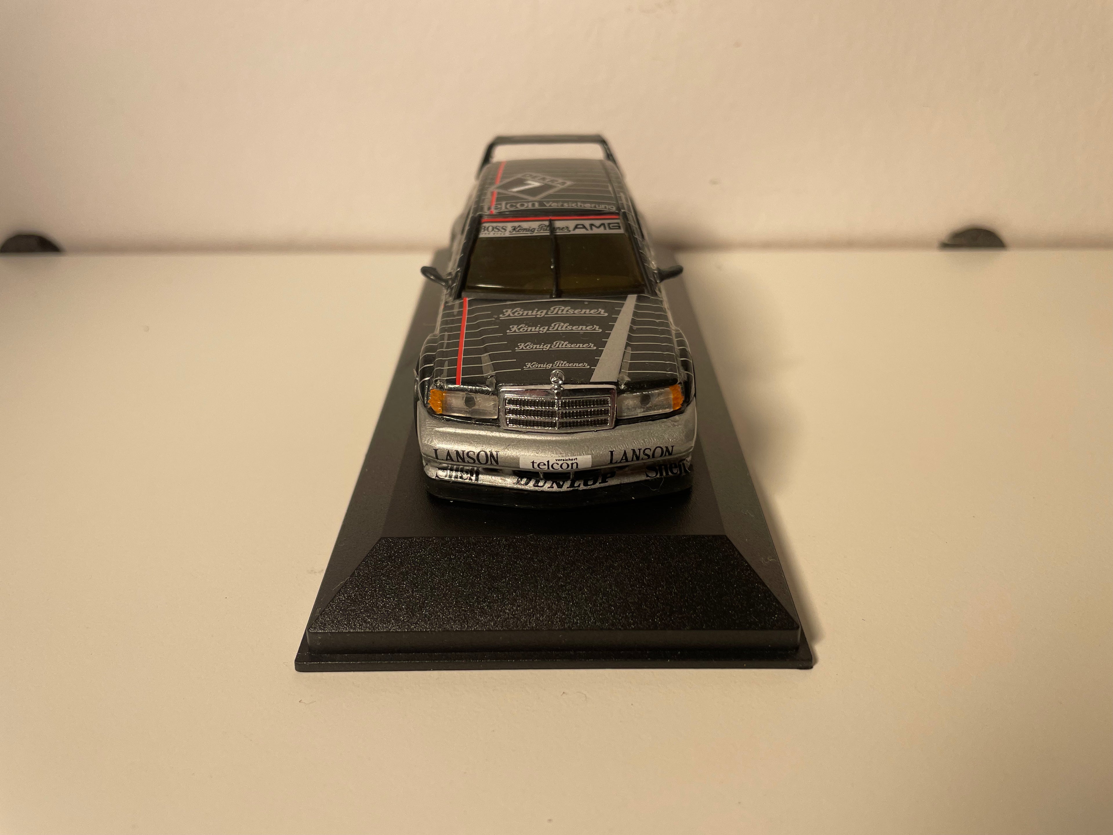 Mercedes 190 E Evo 2 grigia e nera numero 7 - Minichamps