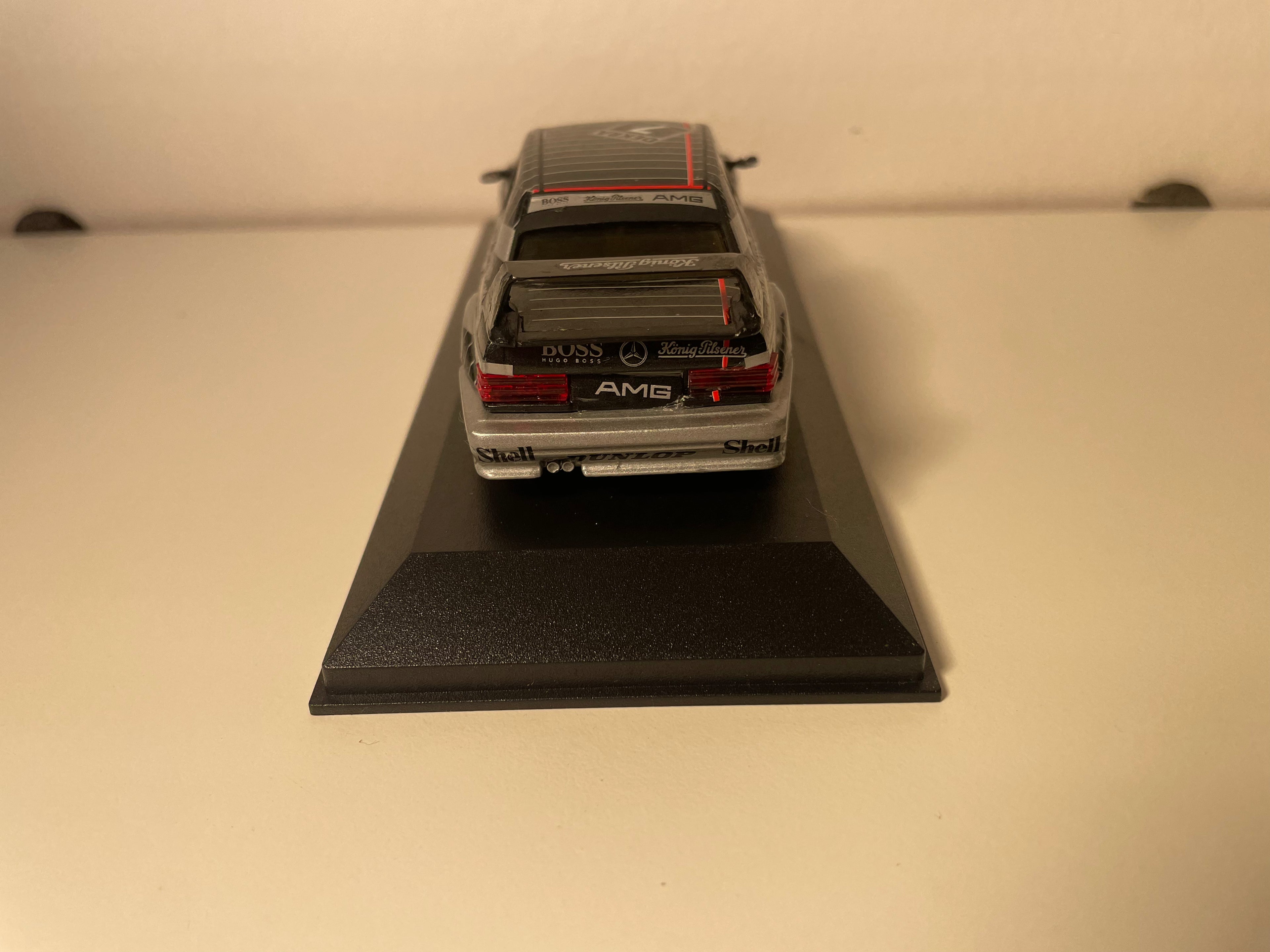 Mercedes 190 E Evo 2 grigia e nera numero 7 - Minichamps