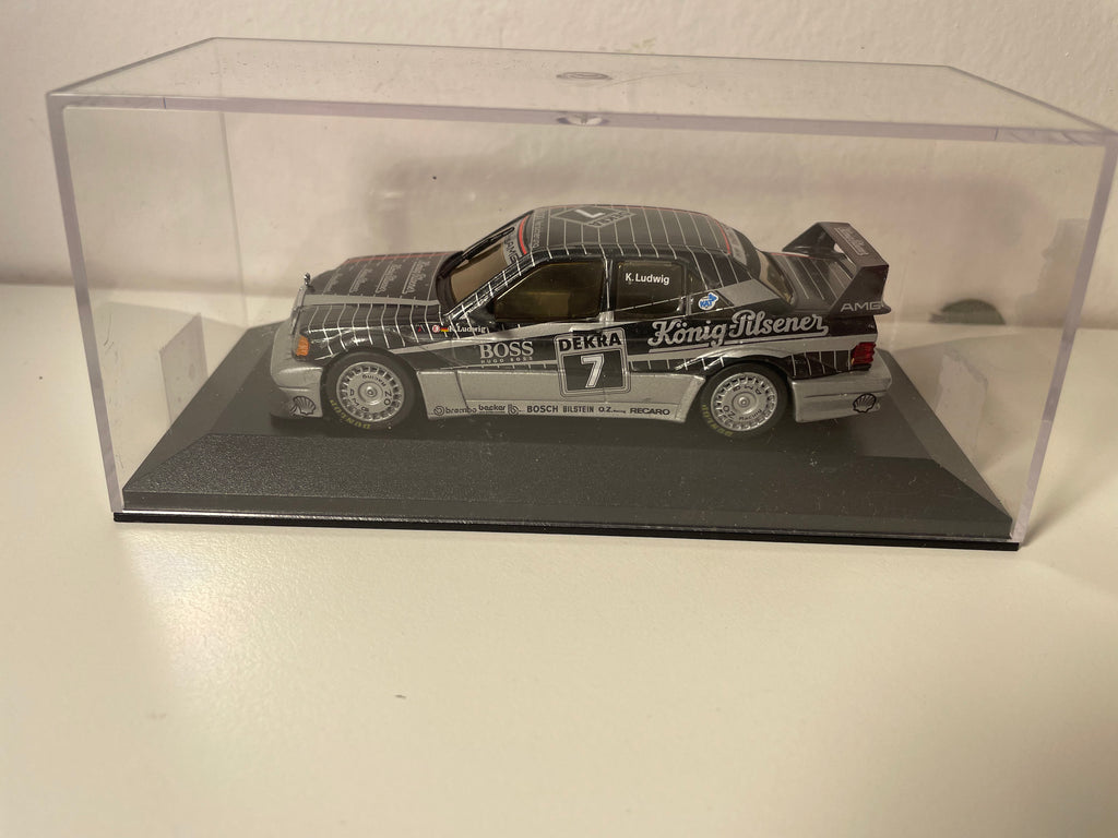 Mercedes 190 E Evo 2 grigia e nera numero 7 - Minichamps