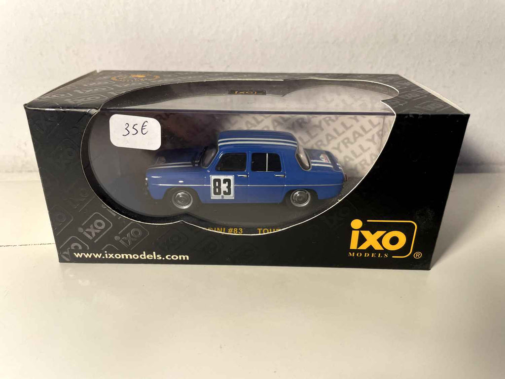 Renault 8 Gordini niebieska numer 83 - Tour de Corse 1966 - IXO referencja RAC096