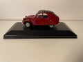 Citroën 2 CV AZLM bordeaux DE 1958 com porta-malas - Norev (carro adicionado em uma base)